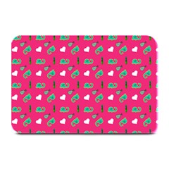 Green Elephant Pattern Hot Pink Plate Mats by snowwhitegirl