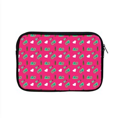 Green Elephant Pattern Hot Pink Apple Macbook Pro 15  Zipper Case by snowwhitegirl