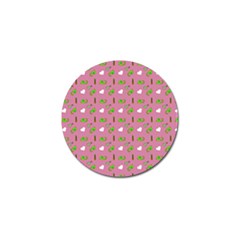 Green Elephant Pattern Mauve Golf Ball Marker by snowwhitegirl