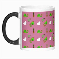 Green Elephant Pattern Mauve Morph Mugs by snowwhitegirl