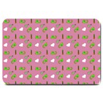 Green Elephant Pattern Mauve Large Doormat  30 x20  Door Mat