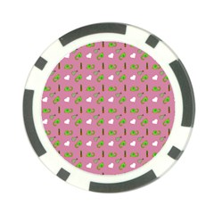 Green Elephant Pattern Mauve Poker Chip Card Guard by snowwhitegirl