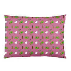 Green Elephant Pattern Mauve Pillow Case by snowwhitegirl