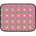 Green Elephant Pattern Mauve Fleece Blanket (Mini) 35 x27  Blanket