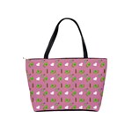 Green Elephant Pattern Mauve Classic Shoulder Handbag Back