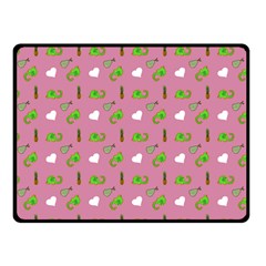 Green Elephant Pattern Mauve Fleece Blanket (small) by snowwhitegirl