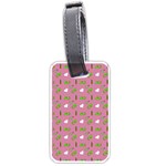 Green Elephant Pattern Mauve Luggage Tag (one side) Front