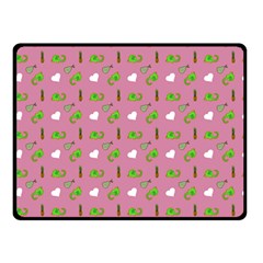 Green Elephant Pattern Mauve Double Sided Fleece Blanket (small)  by snowwhitegirl