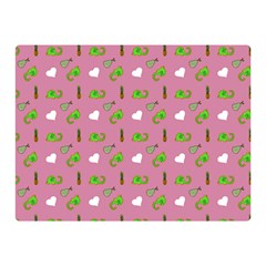 Green Elephant Pattern Mauve Double Sided Flano Blanket (mini)  by snowwhitegirl