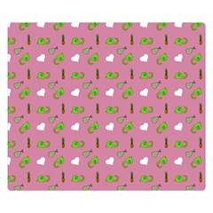 Green Elephant Pattern Mauve Double Sided Flano Blanket (small)  by snowwhitegirl