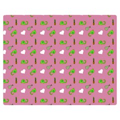 Green Elephant Pattern Mauve Double Sided Flano Blanket (medium)  by snowwhitegirl