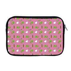 Green Elephant Pattern Mauve Apple Macbook Pro 17  Zipper Case by snowwhitegirl