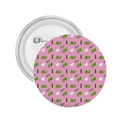 Green Elephant Pattern Pink 2 25  Buttons by snowwhitegirl