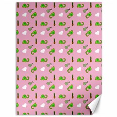 Green Elephant Pattern Pink Canvas 36  X 48  by snowwhitegirl