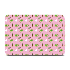 Green Elephant Pattern Pink Plate Mats by snowwhitegirl