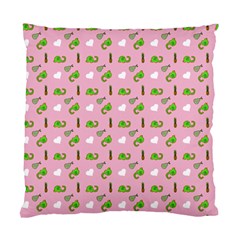 Green Elephant Pattern Pink Standard Cushion Case (two Sides) by snowwhitegirl