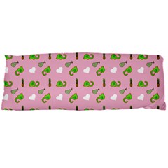 Green Elephant Pattern Pink Body Pillow Case Dakimakura (two Sides) by snowwhitegirl