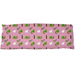 Green Elephant Pattern Pink Body Pillow Case Dakimakura (Two Sides) Back