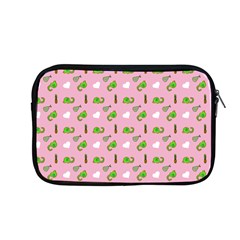 Green Elephant Pattern Pink Apple Macbook Pro 13  Zipper Case by snowwhitegirl