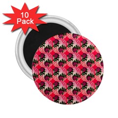 Doily Rose Pattern Watermelon Pink 2 25  Magnets (10 Pack)  by snowwhitegirl