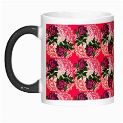 Doily Rose Pattern Watermelon Pink Morph Mugs