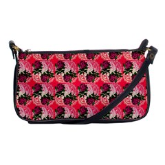 Doily Rose Pattern Watermelon Pink Shoulder Clutch Bag by snowwhitegirl