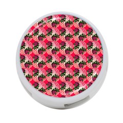 Doily Rose Pattern Watermelon Pink 4-port Usb Hub (two Sides) by snowwhitegirl