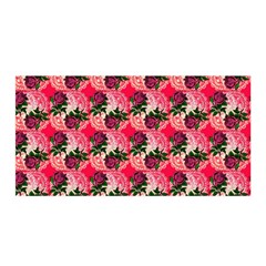 Doily Rose Pattern Watermelon Pink Satin Wrap by snowwhitegirl