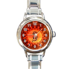 Wonderful Chinese Dragon Round Italian Charm Watch by FantasyWorld7