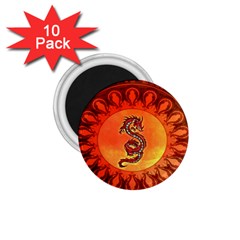 Wonderful Chinese Dragon 1 75  Magnets (10 Pack)  by FantasyWorld7