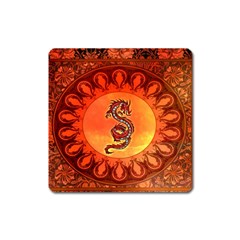 Wonderful Chinese Dragon Square Magnet