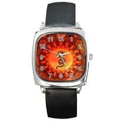 Wonderful Chinese Dragon Square Metal Watch by FantasyWorld7