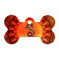 Wonderful Chinese Dragon Dog Tag Bone (two Sides) by FantasyWorld7