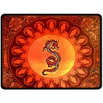 Wonderful Chinese Dragon Fleece Blanket (Large) 