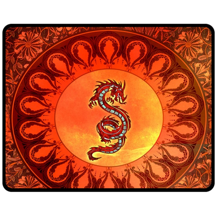 Wonderful Chinese Dragon Fleece Blanket (Medium) 