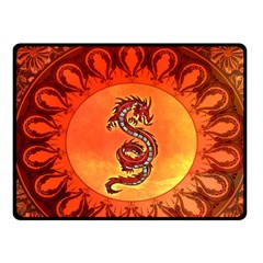 Wonderful Chinese Dragon Fleece Blanket (small) by FantasyWorld7