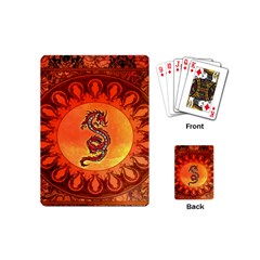 Wonderful Chinese Dragon Playing Cards Single Design (mini) by FantasyWorld7