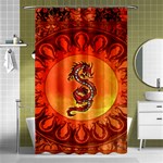 Wonderful Chinese Dragon Shower Curtain 48  x 72  (Small) 