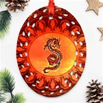 Wonderful Chinese Dragon Ornament (Oval Filigree)