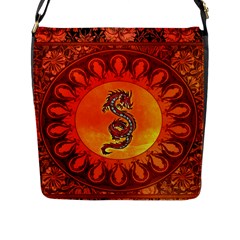 Wonderful Chinese Dragon Flap Closure Messenger Bag (l) by FantasyWorld7