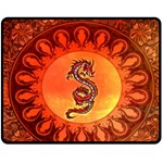 Wonderful Chinese Dragon Double Sided Fleece Blanket (Medium)  58.8 x47.4  Blanket Back