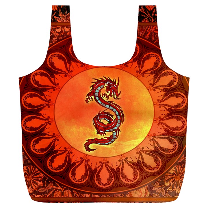 Wonderful Chinese Dragon Full Print Recycle Bag (XL)