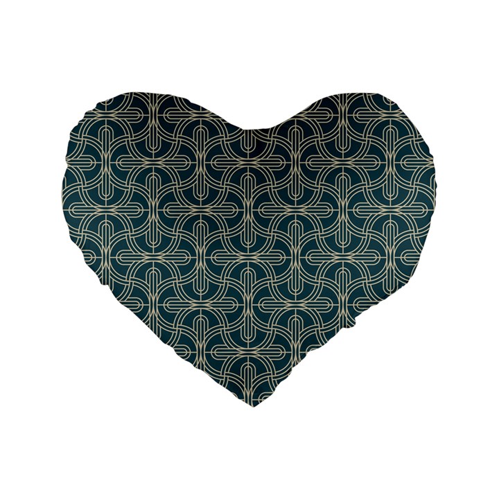 Pattern1 Standard 16  Premium Flano Heart Shape Cushions