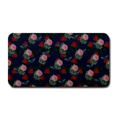 Dark Floral Butterfly Blue Medium Bar Mats