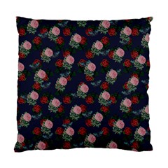 Dark Floral Butterfly Blue Standard Cushion Case (One Side)