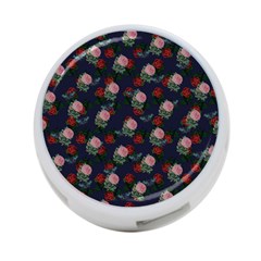 Dark Floral Butterfly Blue 4-port Usb Hub (two Sides) by snowwhitegirl