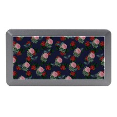 Dark Floral Butterfly Blue Memory Card Reader (Mini)