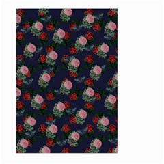 Dark Floral Butterfly Blue Large Garden Flag (Two Sides)