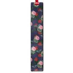 Dark Floral Butterfly Blue Large Book Marks