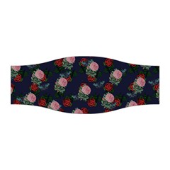 Dark Floral Butterfly Blue Stretchable Headband